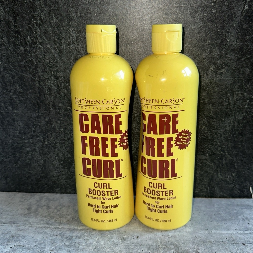 2 Lot Softsheen Carson Care Free Curl Booster Permanent Wave Lotion 15.5 Fl Oz